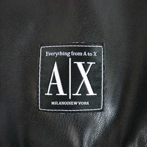 実際に弊社で買取させて頂いたARMANI EXCHANGE/アルマーニエクスチェンジ フェイクレザーブルゾン 3LZB30/ZE1CZ/Sの画像 9枚目
