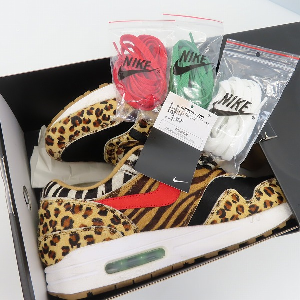 実際に弊社で買取させて頂いたNIKE×ATMOS/ナイキ×アトモス AIR MAX 1 DLX/エアマックス1 アニマルパック 2.0 AQ0928-700/27.5の画像 6枚目