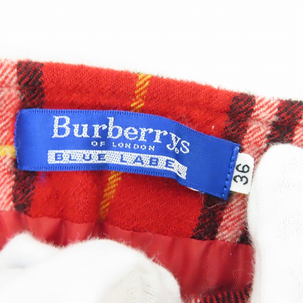 実際に弊社で買取させて頂いたBURBERRY BLUE LABEL/バーバリーブルーレーベル ノバチェック スカート /36の画像 2枚目
