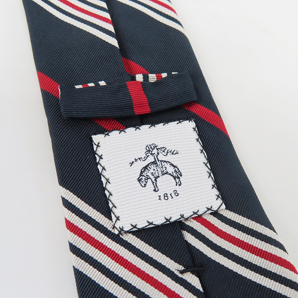 実際に弊社で買取させて頂いたBrooks Brothers/ブルックスブラザーズ トリコロール ストライプ ネクタイの画像 4枚目