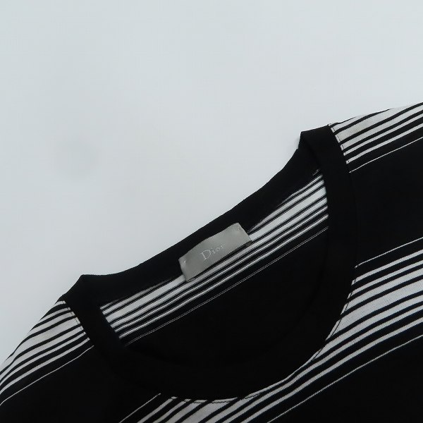 実際に弊社で買取させて頂いた 【JPタグ】Dior HOMME/ディオールオム ボーダー ポケットTシャツ 6HH3061629/Mの画像 6枚目