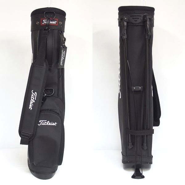 実際に弊社で買取させて頂いたTitleist/タイトリスト TB22SXCEHK コアエッセンシャル 7型 2分割ハーフスタンドバッグ/キャディバッグ ブラックの画像 2枚目
