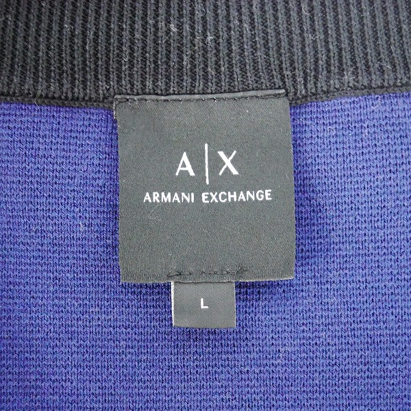 実際に弊社で買取させて頂いたARMANI EXCHANGE/アルマーニエクスチェンジ バイカラー ジップアップニット 3LZE2L/ZM1TZ/Lの画像 2枚目