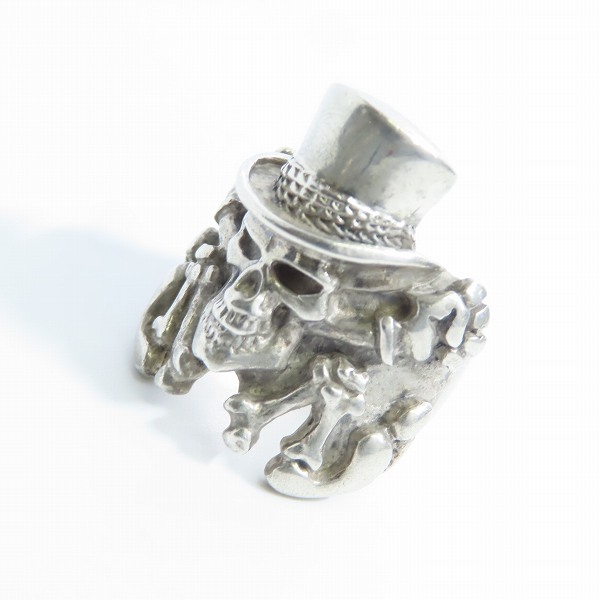 実際に弊社で買取させて頂いたCRAZY PIG DESIGNS/クレイジーピッグ MASCOT SKULL RING 18号