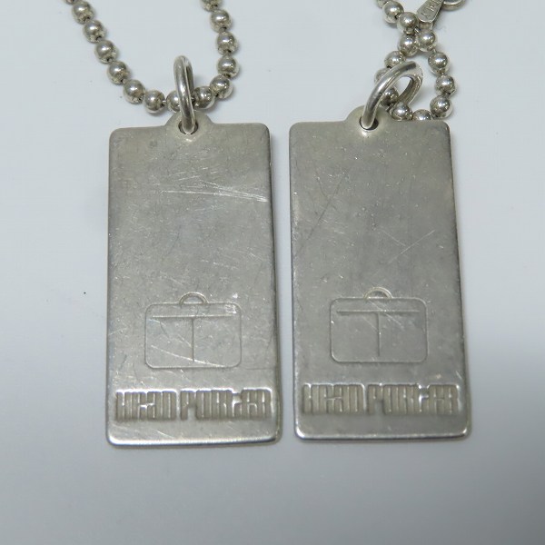 実際に弊社で買取させて頂いたHEAD PORTER/ヘッドポーター スターリングシルバー ドックタグネックレス 社外チェーン付きの画像 1枚目