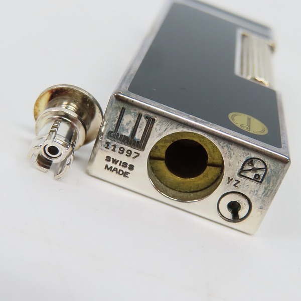 実際に弊社で買取させて頂いたdunhill/ダンヒル サイドローラーガスライター シルバー×ブラック RL2301の画像 2枚目