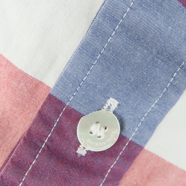 実際に弊社で買取させて頂いたBURBERRY BRIT/バーバリーブリット チェックシャツ  胸ポケット ロゴ刺繍/Sの画像 5枚目