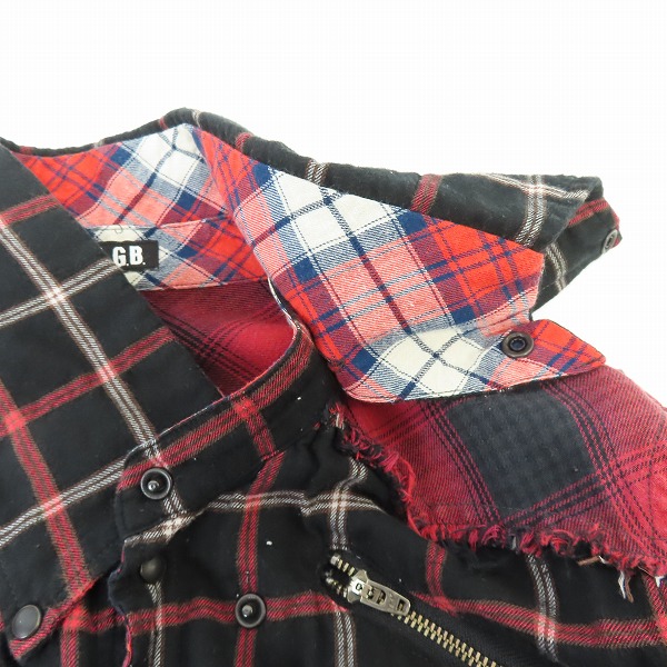 実際に弊社で買取させて頂いたLGB/ルグランブルー チェック柄 ロングシャツ SHIRT-G/M 14062 /1の画像 8枚目