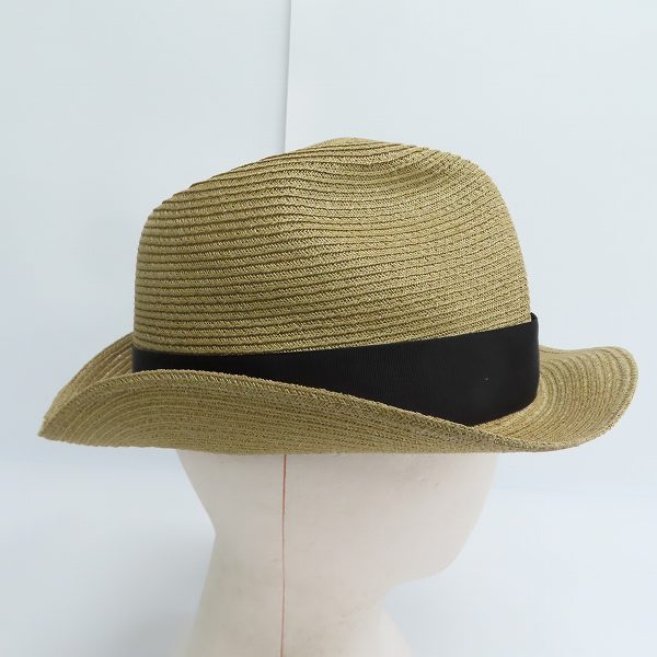 実際に弊社で買取させて頂いたCA4LA/カシラ リネンハット/中折ハット/ストローハット/58cmの画像 4枚目