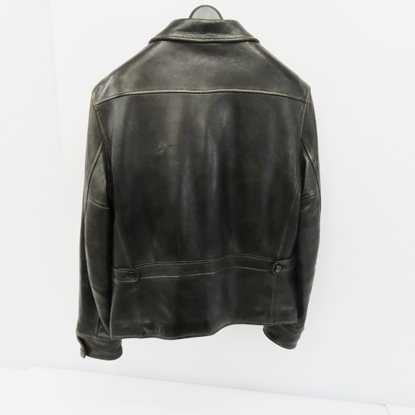 実際に弊社で買取させて頂いたTHE FLAT HEAD/フラットヘッド ディアスキン レザージャケット ブラック/40の画像 1枚目