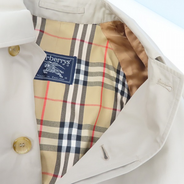 実際に弊社で買取させて頂いたBurberrys/バーバリーズ 裏地チェック柄/バーバリー チェック ステンカラーコート 40268/46の画像 3枚目