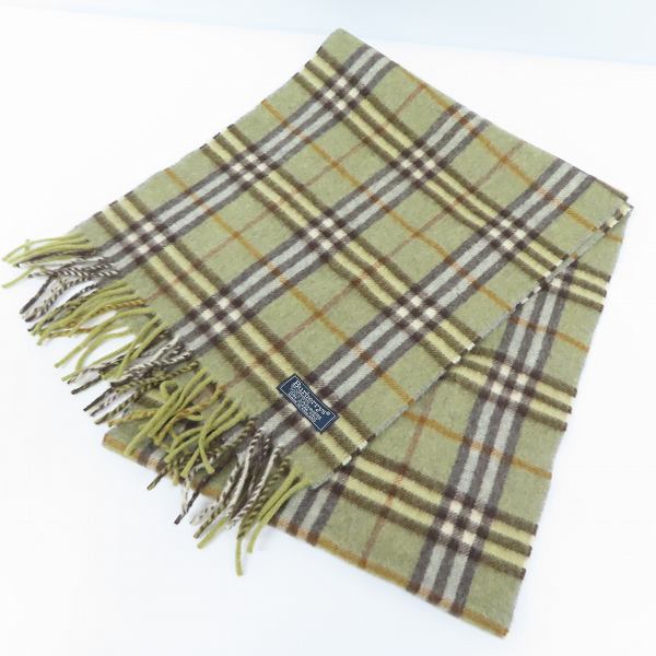 実際に弊社で買取させて頂いたBurberrys/バーバリーズ ノバチェック カシミヤ マフラー 