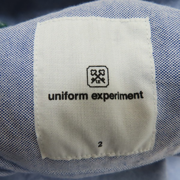 実際に弊社で買取させて頂いたuniform experiment/ユニフォーム エクスペリメント コットン 長袖シャツ UE-190028/2の画像 4枚目