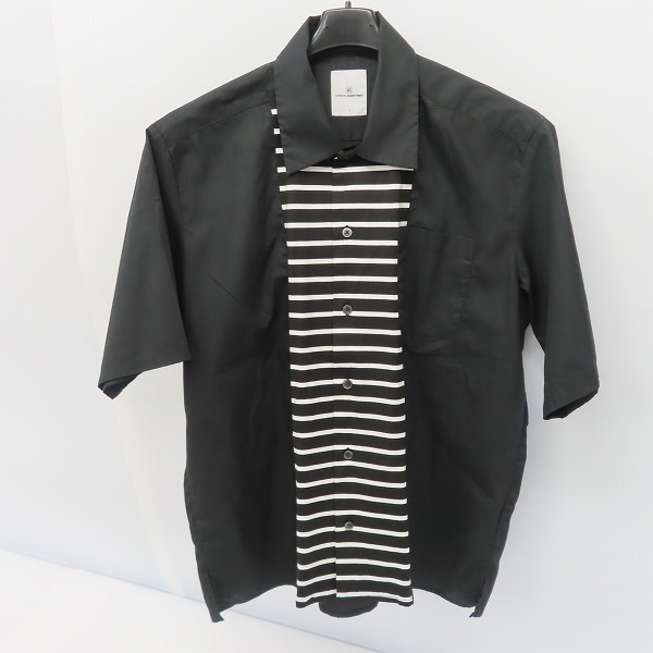 実際に弊社で買取させて頂いたuniform experiment/ユニフォームエクスペリメント 22SS BORDER PANELED 半袖シャツ UE-220038/1