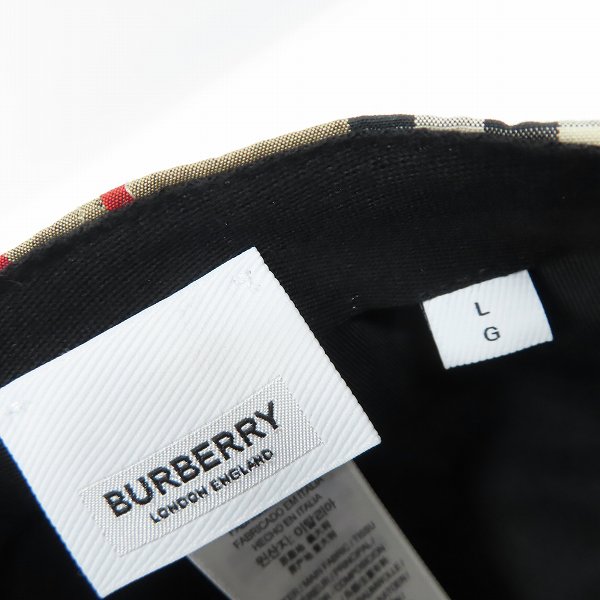 実際に弊社で買取させて頂いたBURBERRY/バーバリー TBロゴ ノバチェック キャップ/Lの画像 5枚目
