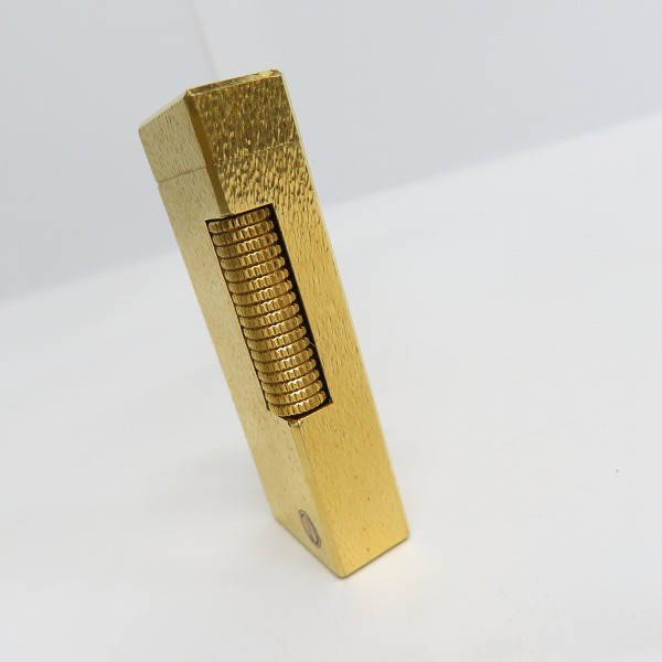 実際に弊社で買取させて頂いたdunhill/ダンヒル サイドローラーガスライター ハンマートーン ゴールドの画像 4枚目