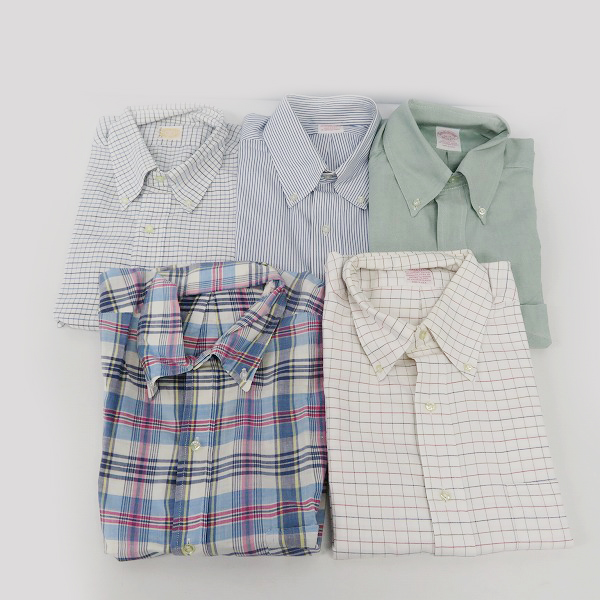 実際に弊社で買取させて頂いた【おまとめ品】Brooks Brothers/ブルックスブラザーズ チェック/ストライプ/無地 長袖/半袖 シャツ