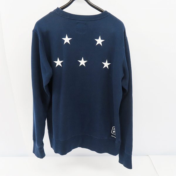 実際に弊社で買取させて頂いたuniform experiment/ユニフォームエクスペリメント スターアップリケクルースウェット UE-170067/4の画像 1枚目