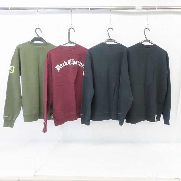 実際に弊社で買取させて頂いたBackChannel/バックチャンネル 長袖 ロゴ プリント スウェット トレーナー 4点セットの画像 1枚目