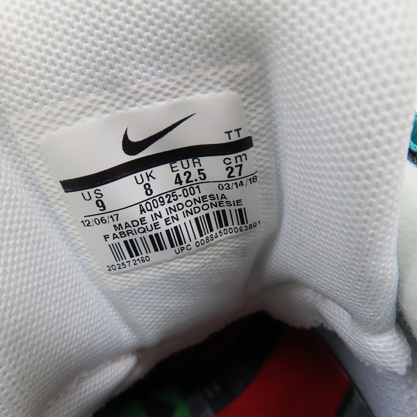 実際に弊社で買取させて頂いた【未使用】NIKE×atmos/ナイキ×アトモス AIR MAX 95/エアマックス95 WE LOVE NIKE AQ0925-001/27.0の画像 5枚目