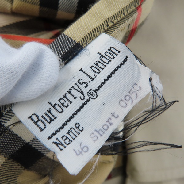 実際に弊社で買取させて頂いたBurberrys/バーバリーズ 裏地チェック柄/バーバリー チェック ステンカラーコート 40268/46の画像 7枚目