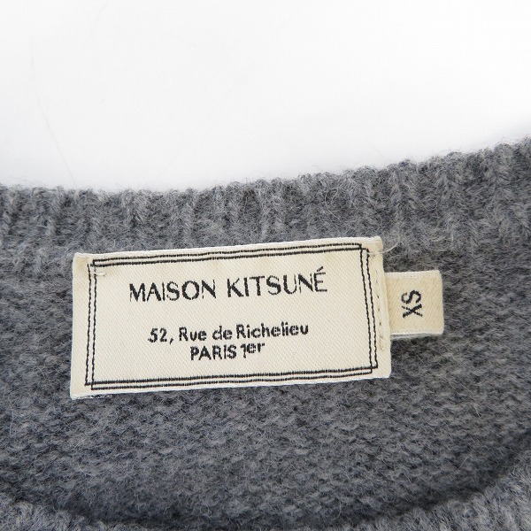 実際に弊社で買取させて頂いたMAISON KITSUNE/メゾンキツネ クルーネックニット BW00514BT3500/XSの画像 2枚目