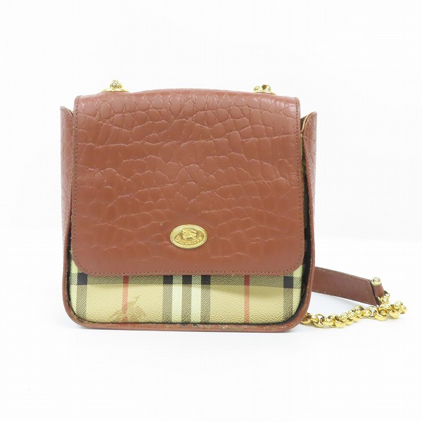 実際に弊社で買取させて頂いた【ジャンク】Burberrys/バーバリーズ オールド シャドーホース ノバチェック レザー チェーンショルダーバッグ