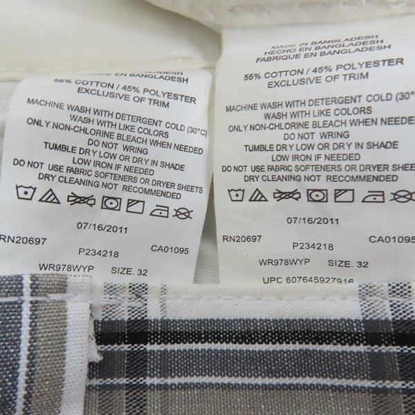 実際に弊社で買取させて頂いた【未使用】Dickies/ディッキーズ MULTI USE POCKET SHORTS/マルチユーズ ポケット ショーツ/チェック柄 ハーフパンツ 2点セットの画像 3枚目