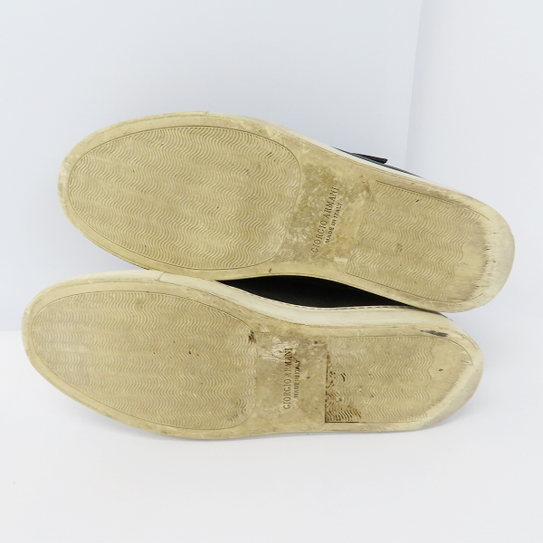 実際に弊社で買取させて頂いたGIORGIO ARMANI/ジョルジオアルマーニ ベルクロ レザーシューズ 42の画像 2枚目