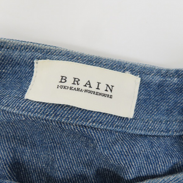 実際に弊社で買取させて頂いたBRAIN I-UKI-KAHA-NGURENGURE/ブレインカグレ URBAN RESEARCH  ノーカラーデニム/4の画像 3枚目