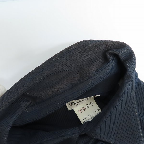実際に弊社で買取させて頂いたGIORGIO ARMANI/ジョルジオアルマーニ ストライプ シースルー ドレスシャツ/Sの画像 5枚目