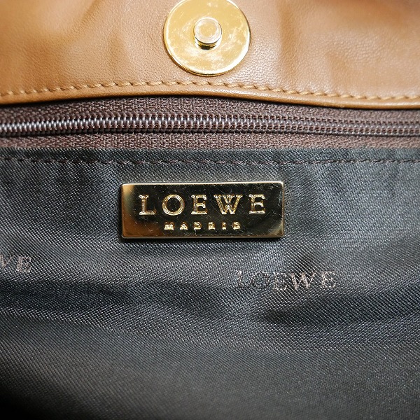 実際に弊社で買取させて頂いたLOEWE/ロエベ ナッパプティ アナグラム ドローストリング トートバッグ/ハンドバッグの画像 5枚目