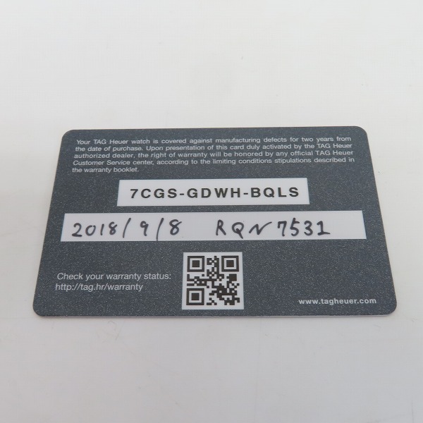 実際に弊社で買取させて頂いたTAG Heuer/タグホイヤー カレラ ブラックスケルトン キャリバー01 自動巻き 腕時計 CAR2A91の画像 6枚目