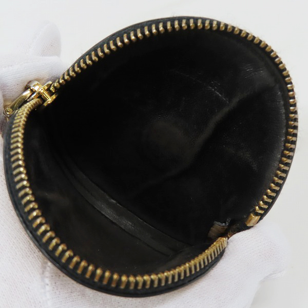 実際に弊社で買取させて頂いたLOEWE/ロエベ  コインケース マスタード 丸型 ボックスロゴの画像 3枚目