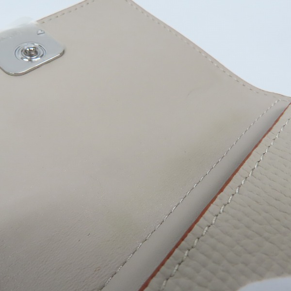 実際に弊社で買取させて頂いたLOEWE/ロエベ アナグラム トライフォールド ウォレットペブル グレイン カーフ C821TR2X02の画像 7枚目