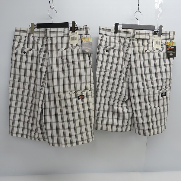 実際に弊社で買取させて頂いた【未使用】Dickies/ディッキーズ MULTI USE POCKET SHORTS/マルチユーズ ポケット ショーツ/チェック柄 ハーフパンツ/2点セットの画像 1枚目