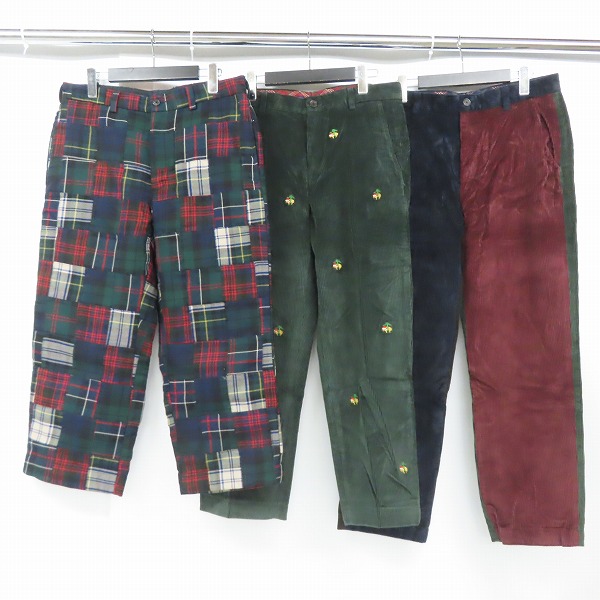 実際に弊社で買取させて頂いたBrooks Brothers Red Fleece/ブルックスブラザーズ コーデュロイパンツ 刺繍/マルチカラー/32 3点セット