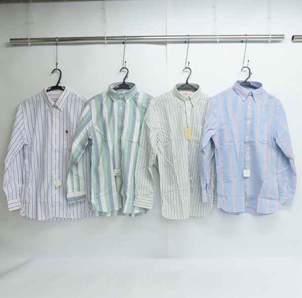 実際に弊社で買取させて頂いた【未使用】Brooks Brothers Red Fleece/ブルックスブラザーズ レッドフリース ストライプ B.D.シャツ 4点セット