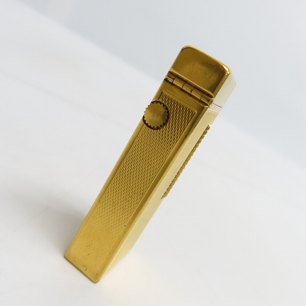 実際に弊社で買取させて頂いた(2) dunhill/ダンヒル サイドローラーガスライター ダイヤチェック ゴールドの画像 3枚目
