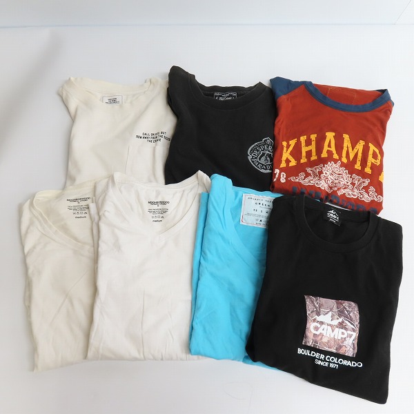 実際に弊社で買取させて頂いた【おまとめ品】THE CRIMIE/クライミー NEIGHBORHOOD/ネイバーフッド他 Vネック等 半袖Tシャツ