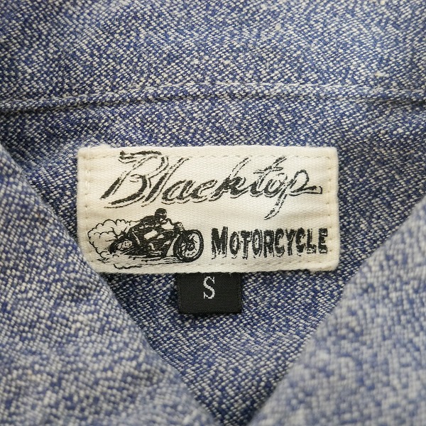 実際に弊社で買取させて頂いたBLACKTOPMOTORCYCLE/ブラックトップモーターサイクル シャンブレーシャツ 長袖シャツ /Sの画像 2枚目