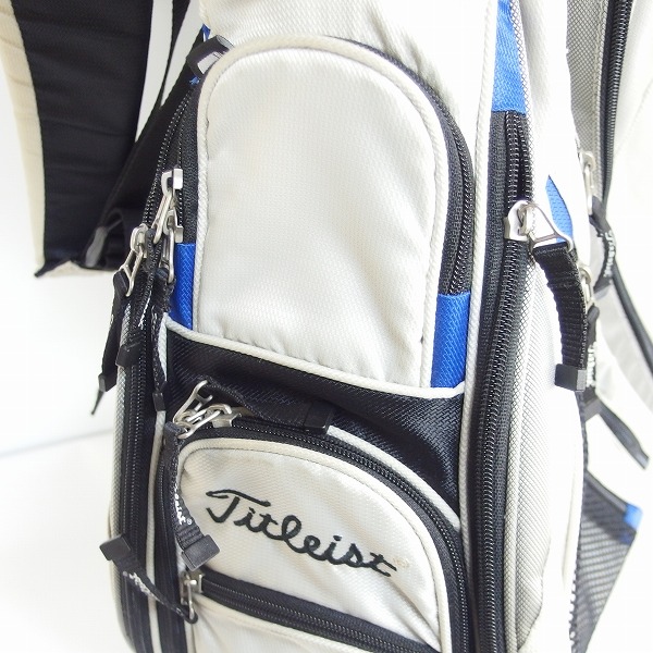 実際に弊社で買取させて頂いたTitleist/タイトリスト 軽量 7分割スタンドキャディバッグ グレーｘ ブラックの画像 5枚目