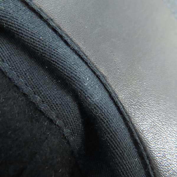 実際に弊社で買取させて頂いた【未使用】BURBERRY/バーバリー LEATHER AND SHEARLING EXPLOWER CAP キャップ/Sの画像 6枚目