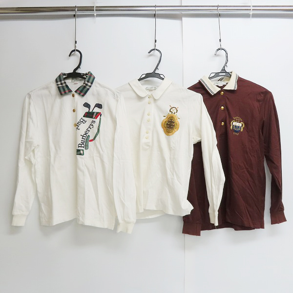 実際に弊社で買取させて頂いたBURBERRY'S/バーバリーズ ゴルフ 長袖 ポロシャツ/M  3点セット
