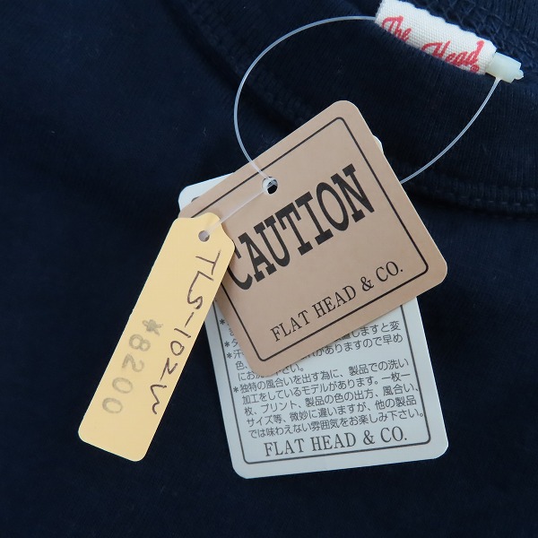実際に弊社で買取させて頂いた【未使用】THE FLAT HEAD/フラットヘッド FLYING WHEEL プリント ロンＴシャツ/40の画像 6枚目