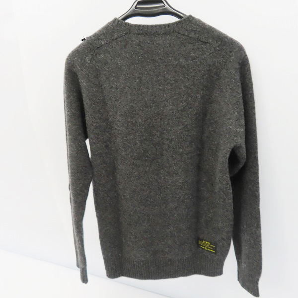 実際に弊社で買取させて頂いたuniform experiment/ユニフォームエクスペリメント 18AW LAMBS WOOL BASIC CREW NECK KNIT/ニット UE-189082/2の画像 1枚目