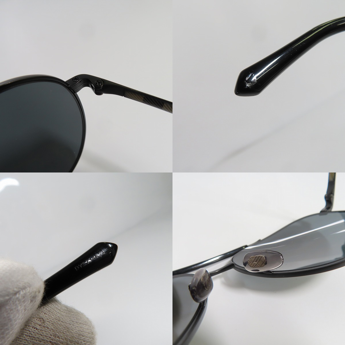 実際に弊社で買取させて頂いたBURBERRY/バーバリー ティアドロップサングラス B3097 1007の画像 7枚目