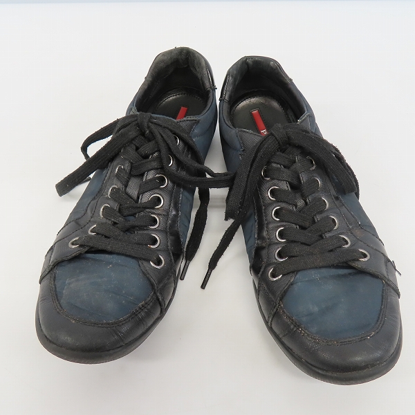 実際に弊社で買取させて頂いたPRADA/プラダ レザー切替し スニーカー 1835/8.5