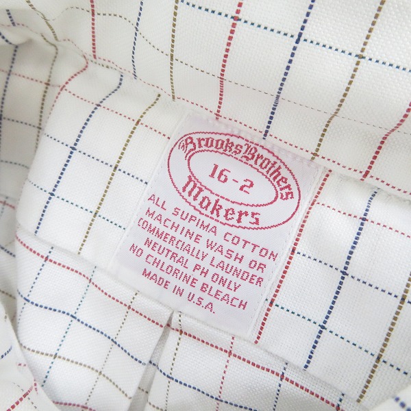 実際に弊社で買取させて頂いた【おまとめ品】Brooks Brothers/ブルックスブラザーズ チェック/ストライプ/無地 長袖/半袖 シャツの画像 6枚目