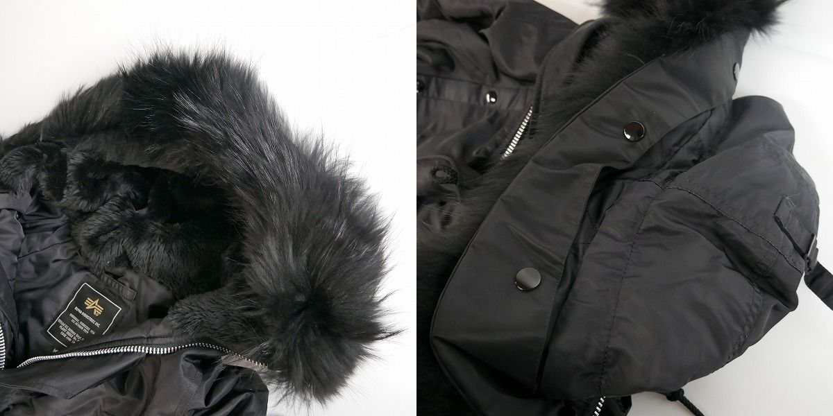 実際に弊社で買取させて頂いたALPHA INDUSTRIES/アルファインダストリーズ N-3B フライトジャケット /Mの画像 8枚目